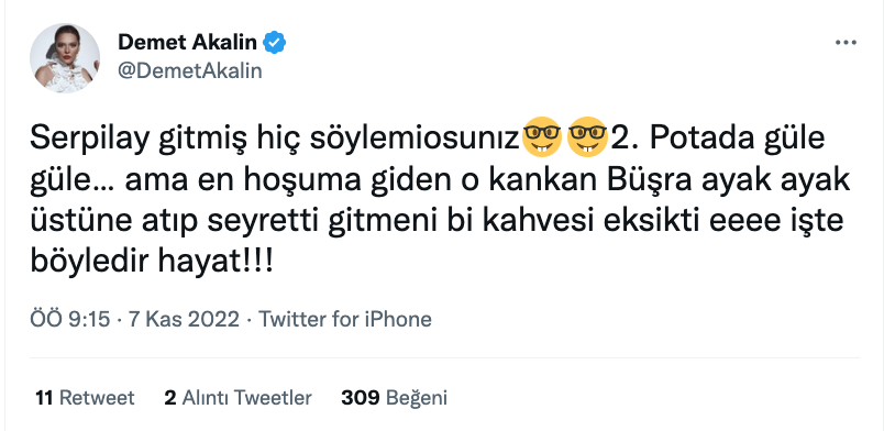 demet akalin masterchef 2022 de serpilay in elenmesinden duydugu memnuniyeti dile getirdi